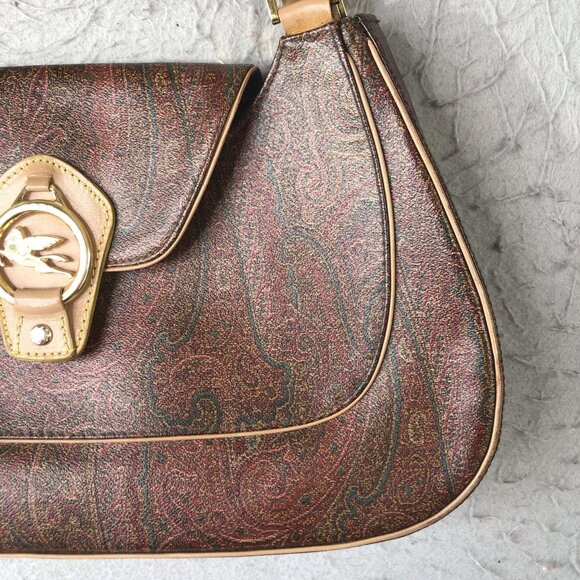 Etro Brown and Gold Paisley Bag - Picture 16 of 16